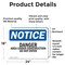 Signmission Danger Area Under Work Do Not Enter OSHA Notice Sign, Vinyl Decal, 24in W x 18in L, 2PK OS-2PACK-NS-D-1824-L-10894 - alternate 5